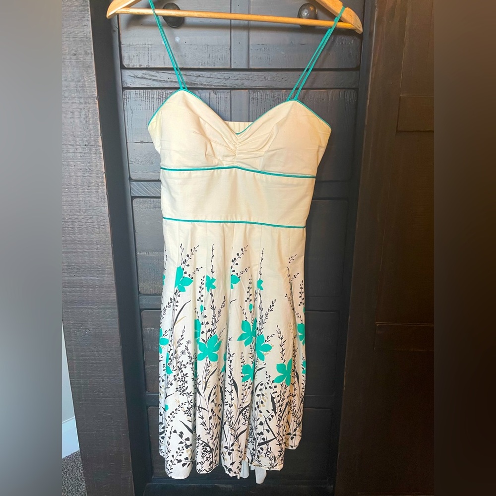 Women’s Floral Teal Strap Sundress